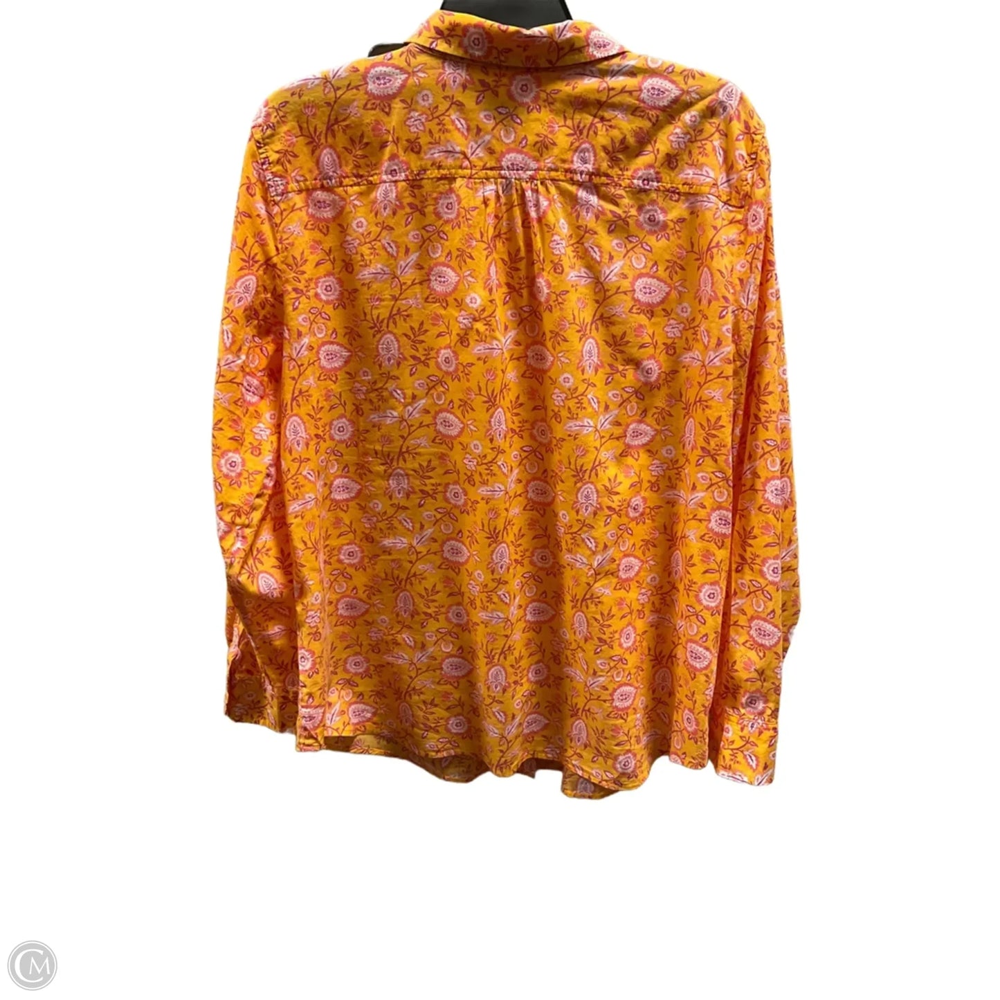 Blouse Long Sleeve By Talbots In Orange, Size: Xl