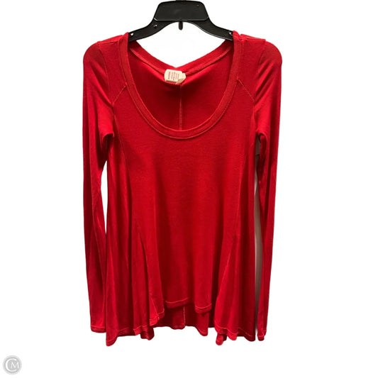 Top Long Sleeve By Free People In Red, Size: Xs