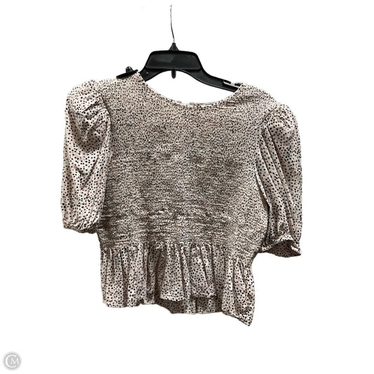 Top Short Sleeve By Express In Black & Pink, Size: M