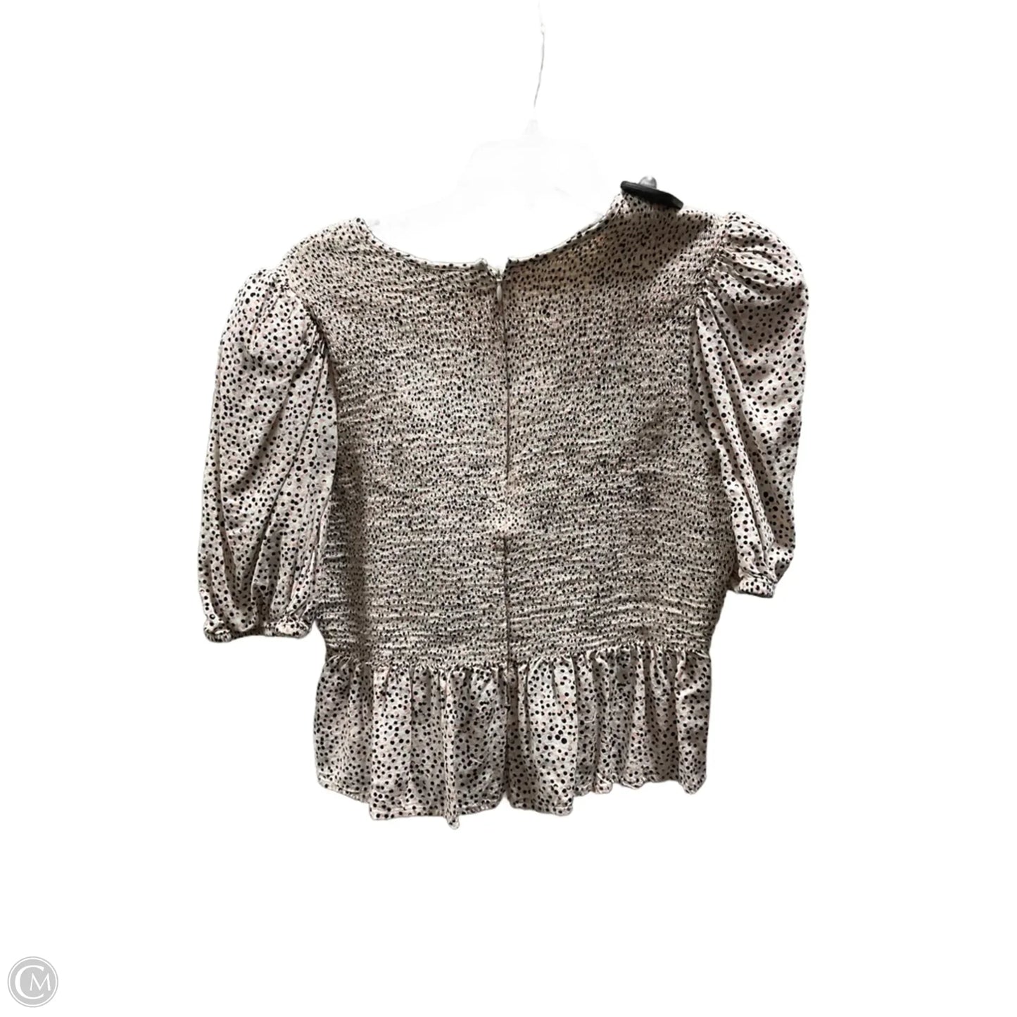 Top Short Sleeve By Express In Black & Pink, Size: M