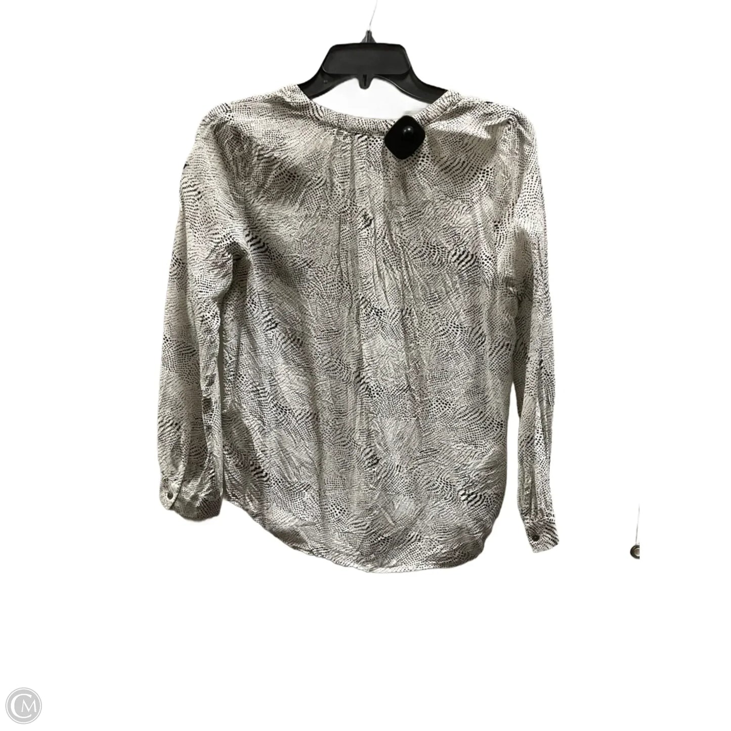 Top Long Sleeve By Joie In Black & Cream, Size: Xs