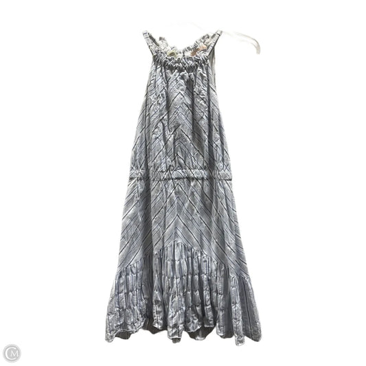 Dress Casual Midi By Rebecca Taylor In Blue & White, Size: M