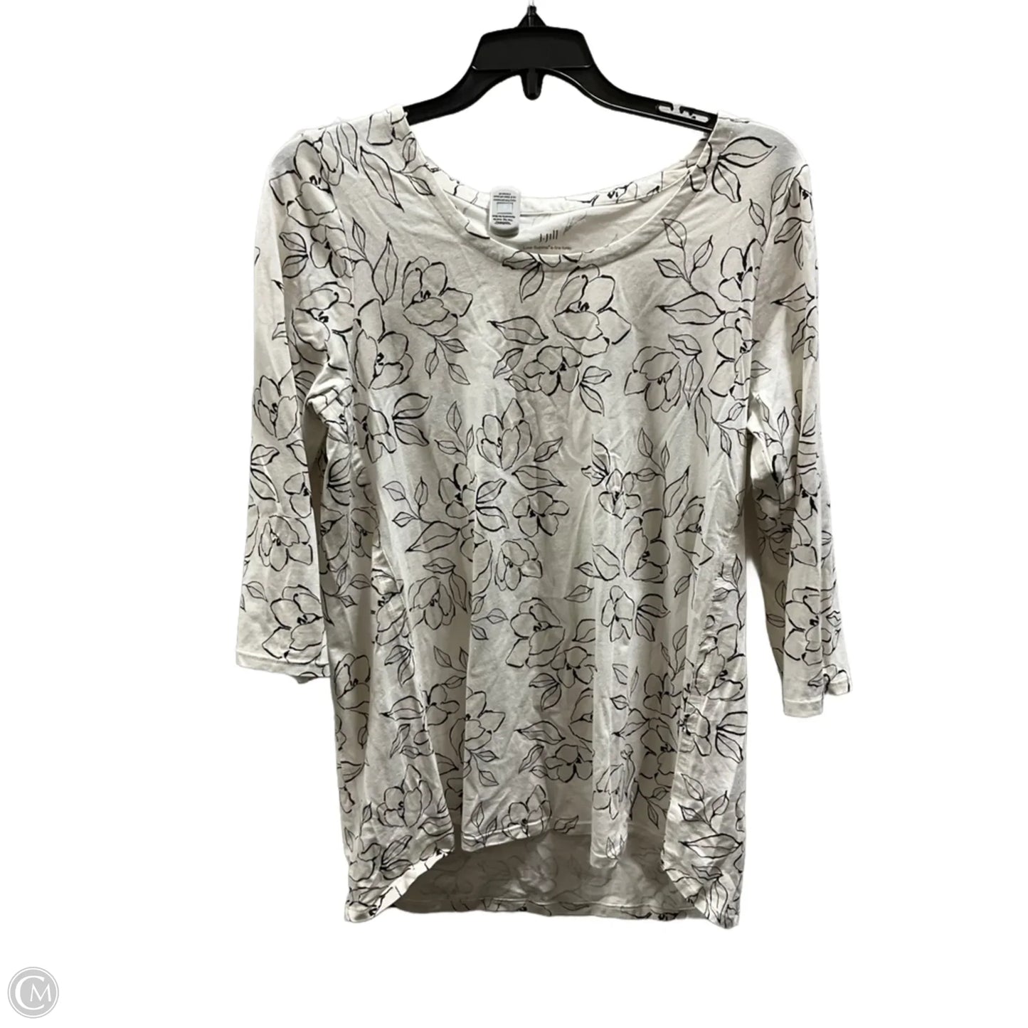 Top Long Sleeve By J. Jill In Cream & Tan, Size: S