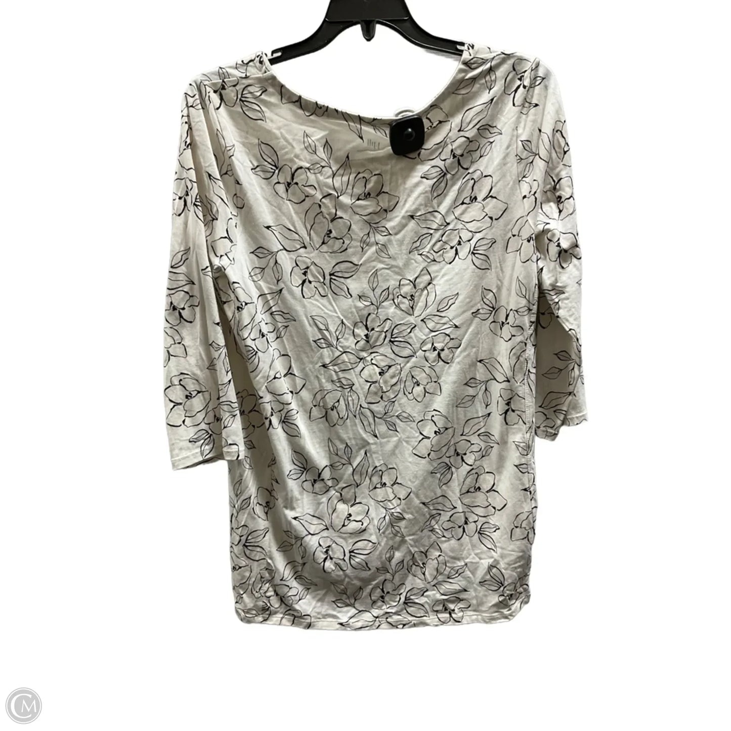 Top Long Sleeve By J. Jill In Cream & Tan, Size: S