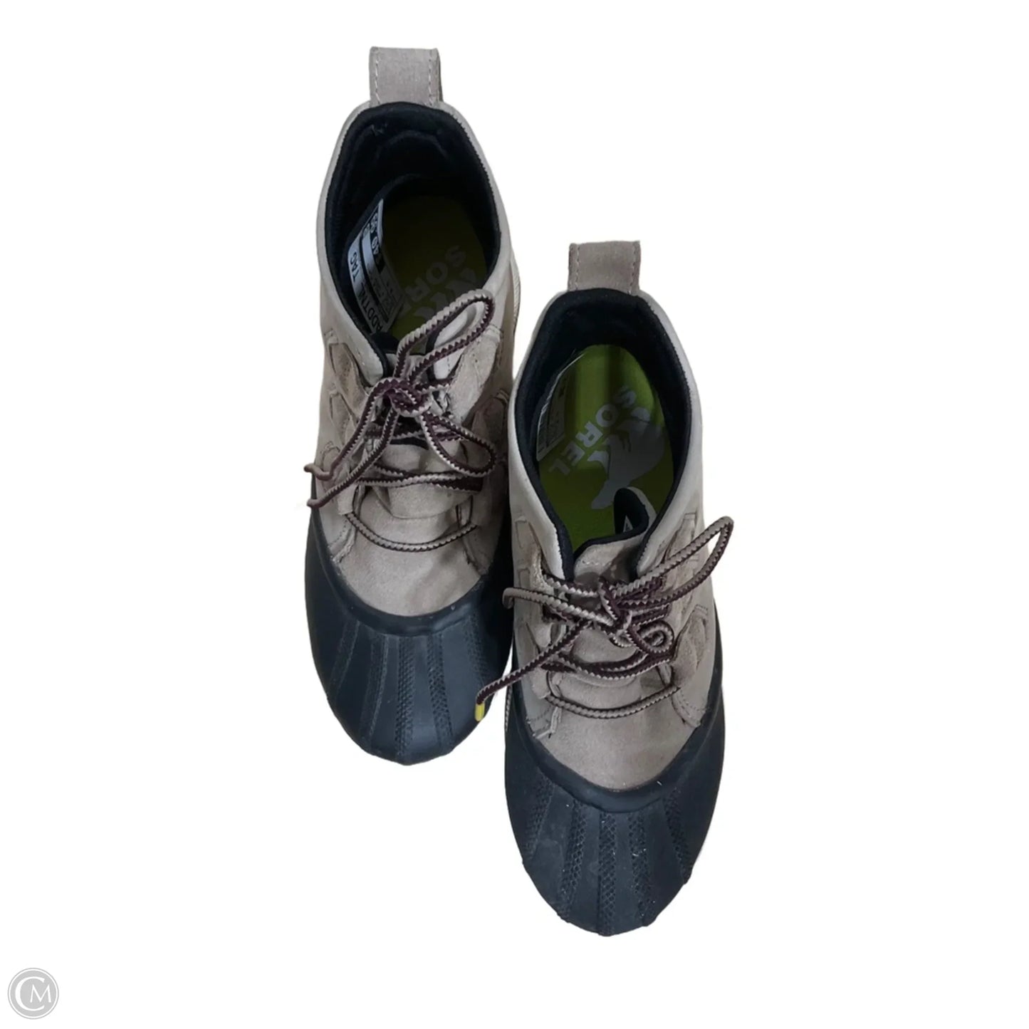 Boots Ankle Flats By Sorel In Black & Cream, Size: 8.5