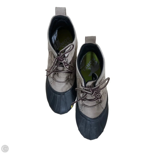 Boots Ankle Flats By Sorel In Black & Cream, Size: 8.5