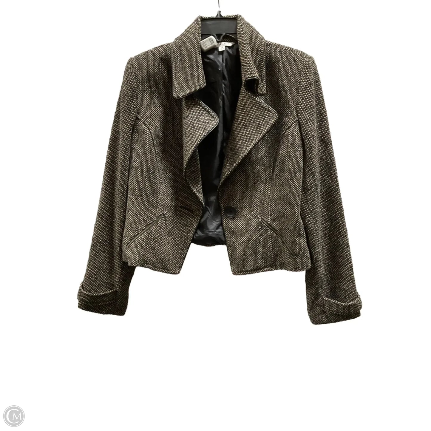 Blazer By Cabi In Black & Tan, Size: 12
