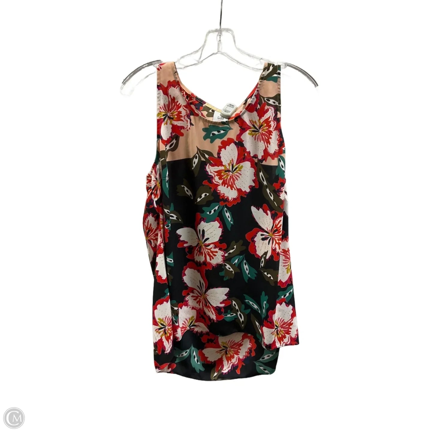 Top Sleeveless By Cabi In Floral Print, Size: M