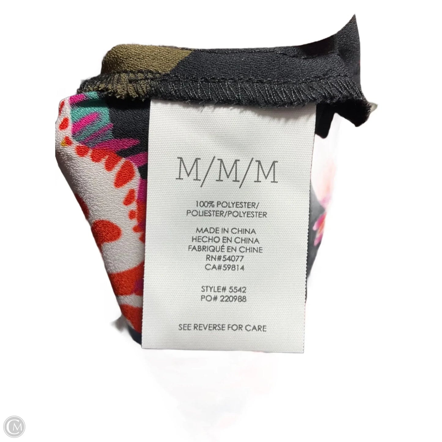 Top Sleeveless By Cabi In Floral Print, Size: M