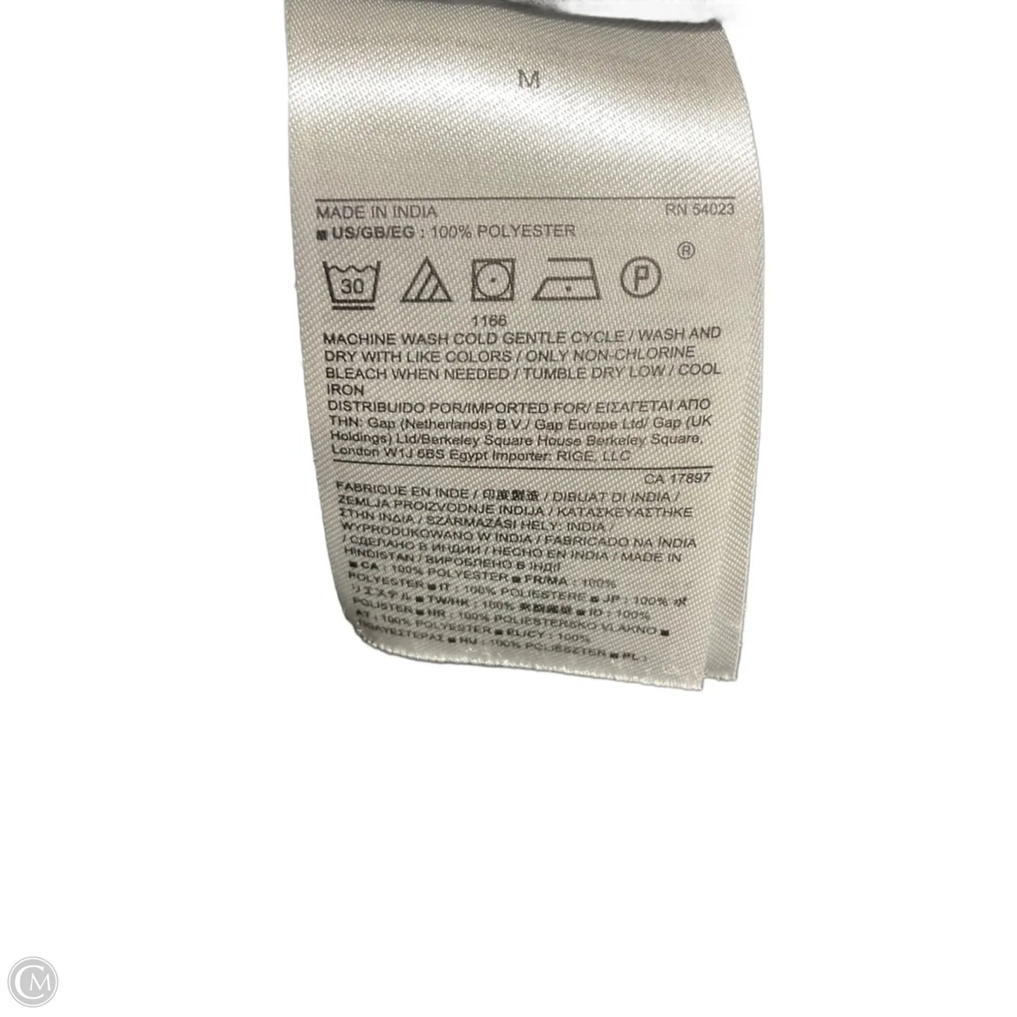 Blouse Long Sleeve By Banana Republic In Black & White, Size: M