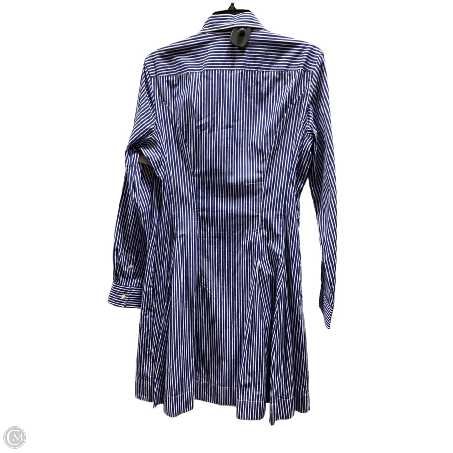 Dress Casual Midi By Polo Ralph Lauren In Blue & White, Size: 12