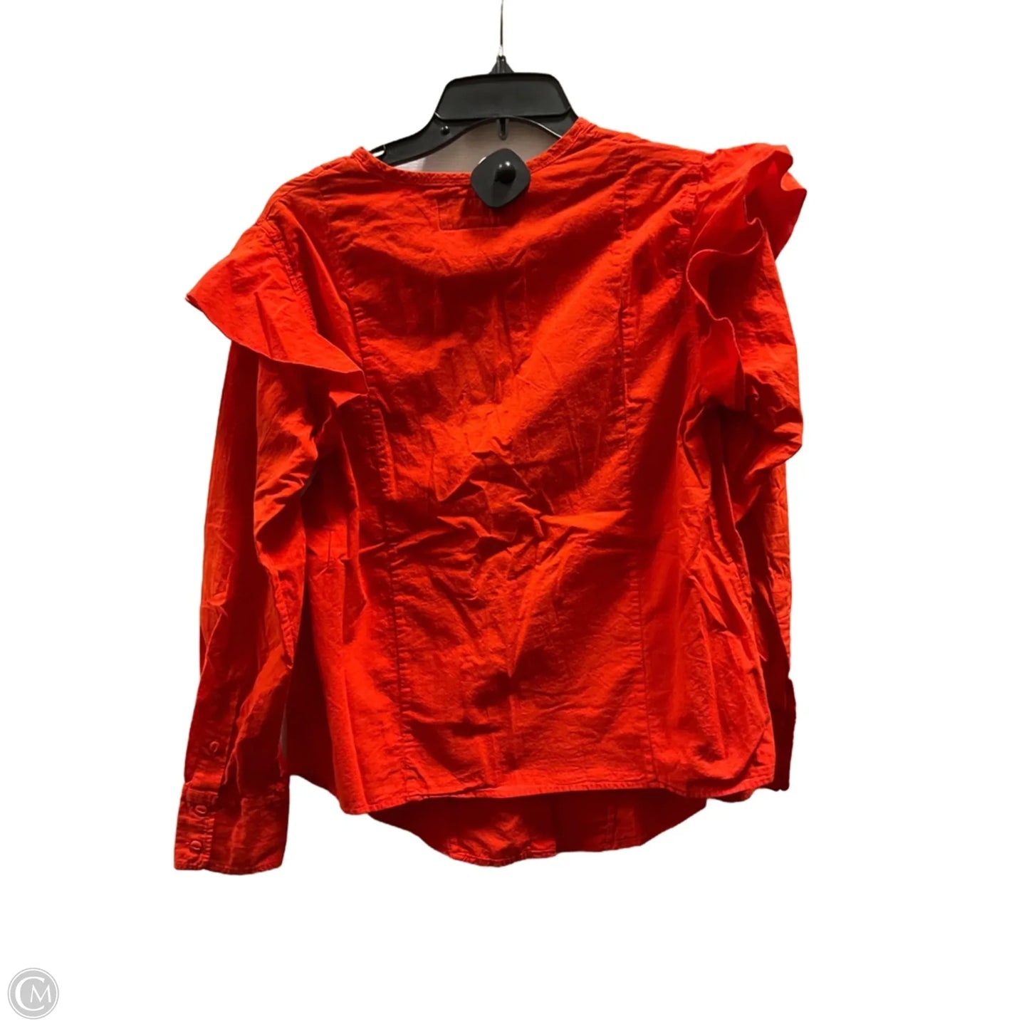 Top Long Sleeve By Current Elliott In Orange, Size: S
