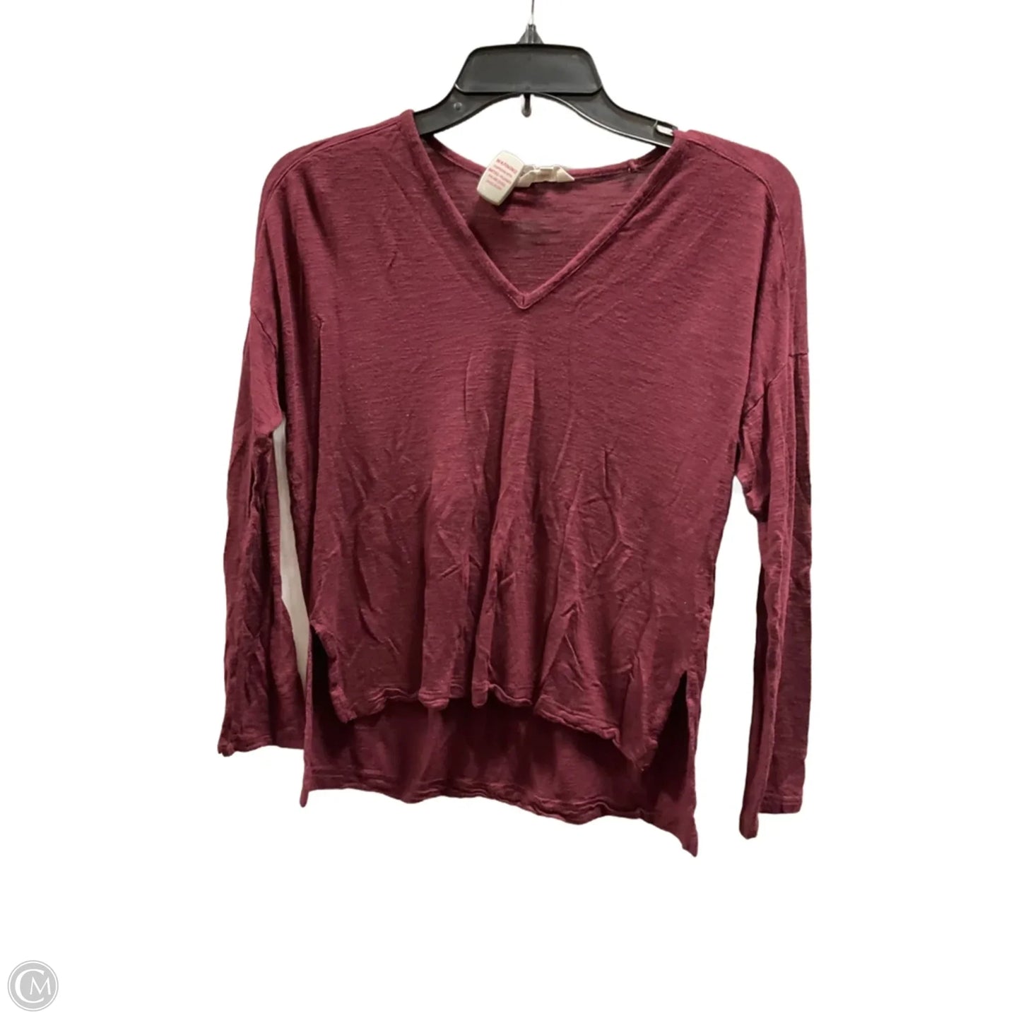 Top Long Sleeve By Madewell In Red, Size: Xs