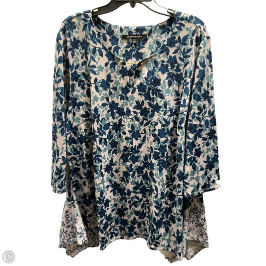 Top 3/4 Sleeve By Zac And Rachel In Teal, Size: 2x