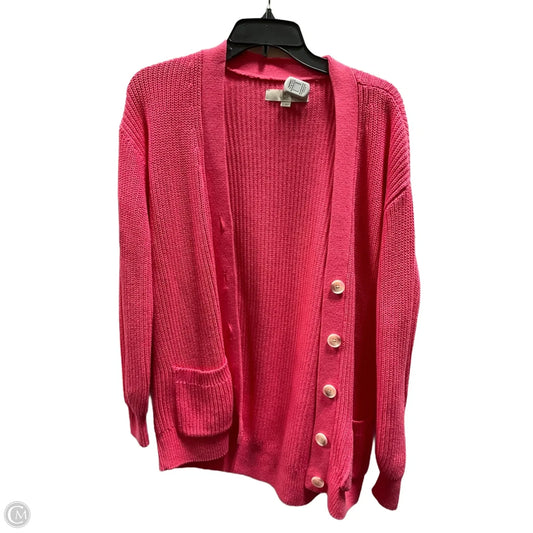 Sweater Cardigan By Loft In Pink, Size: S