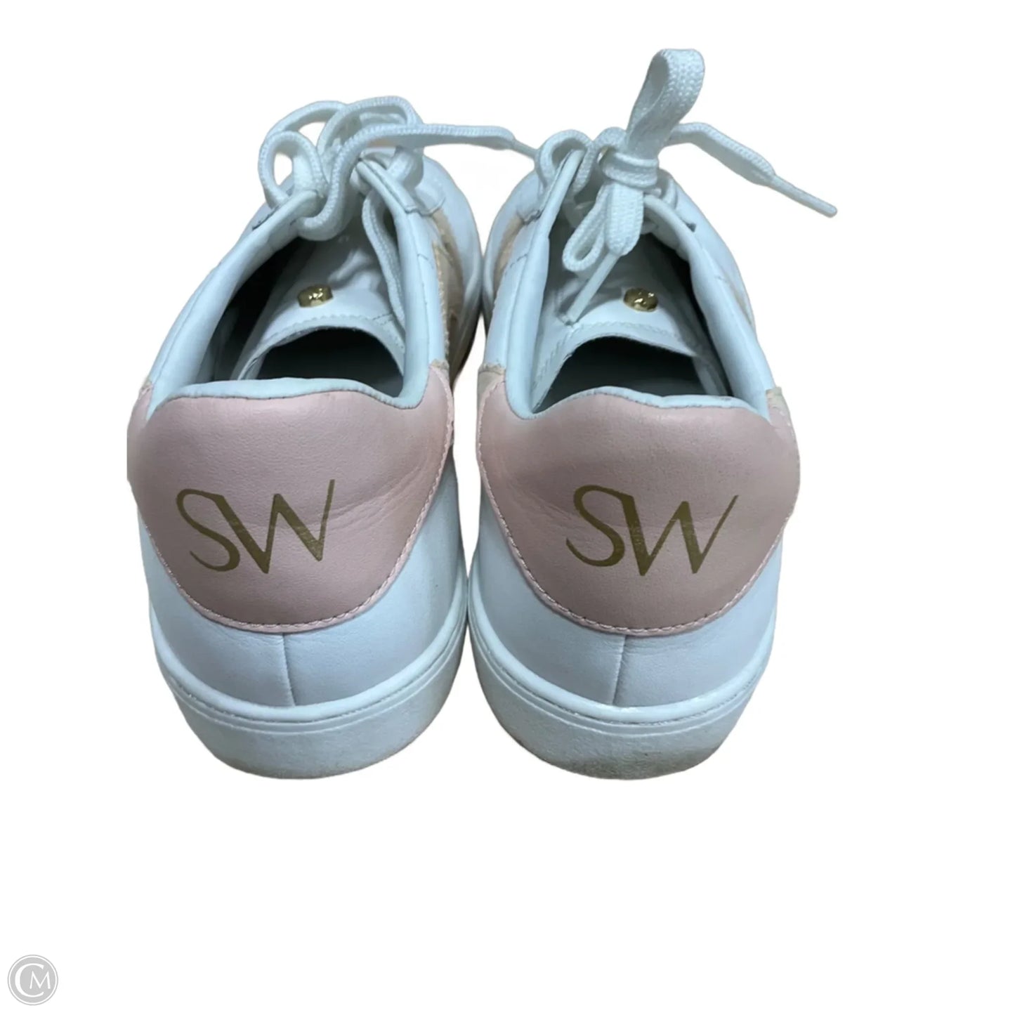 Shoes Designer By Stuart Weitzman In Pink & White, Size: 7.5
