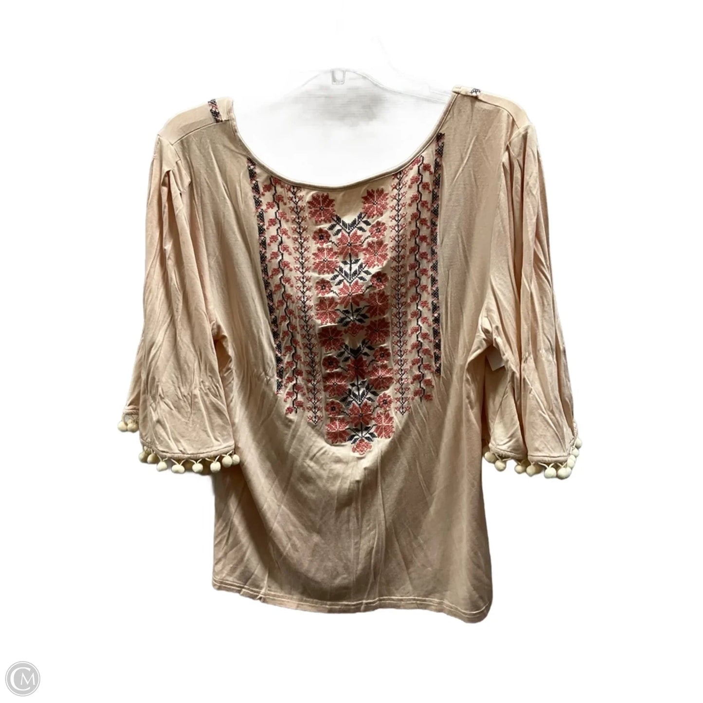 Top 3/4 Sleeve By Clothes Mentor In Peach, Size: M