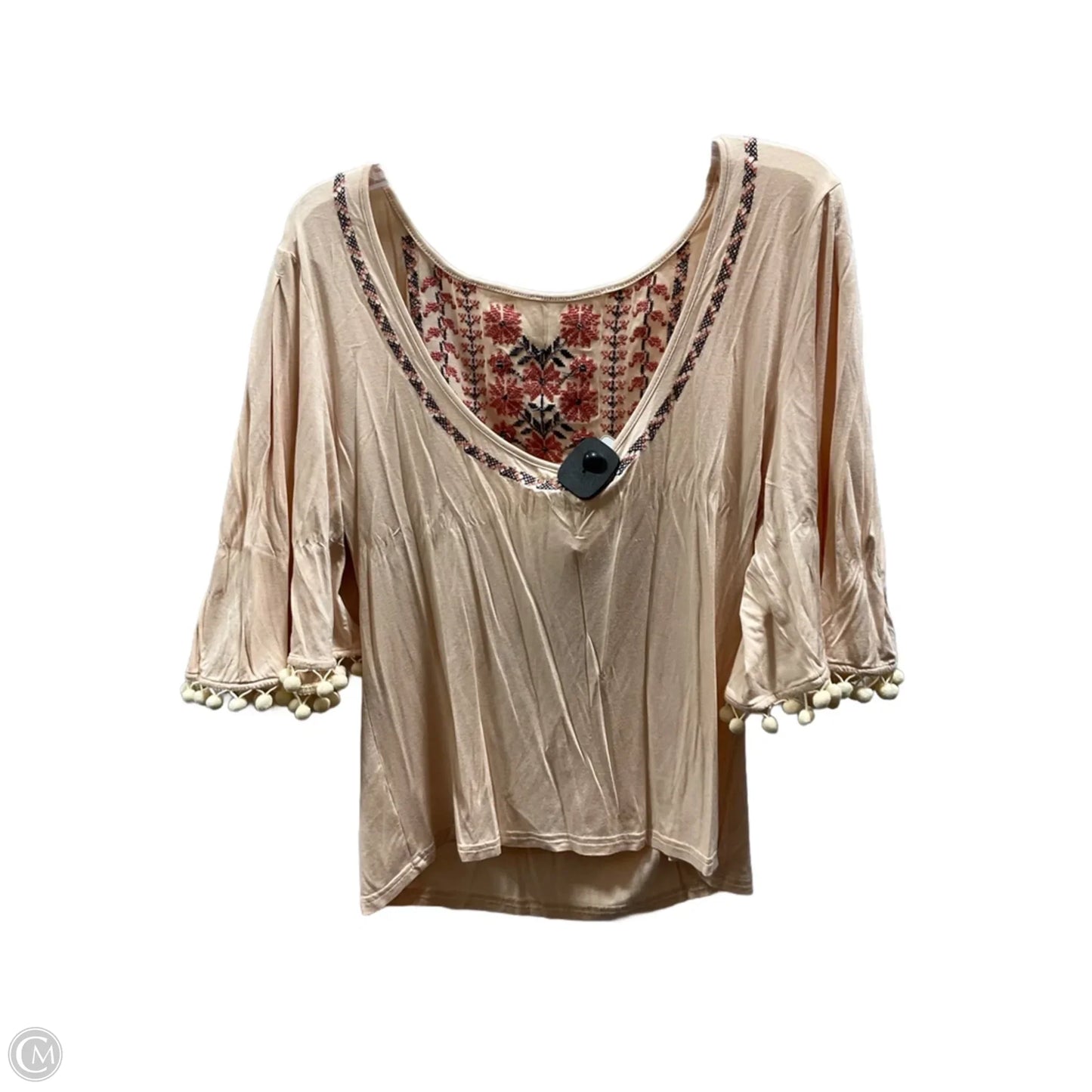 Top 3/4 Sleeve By Clothes Mentor In Peach, Size: M
