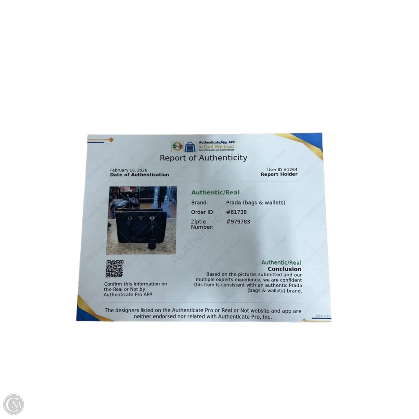 Handbag Luxury Designer By Prada, Size: Medium