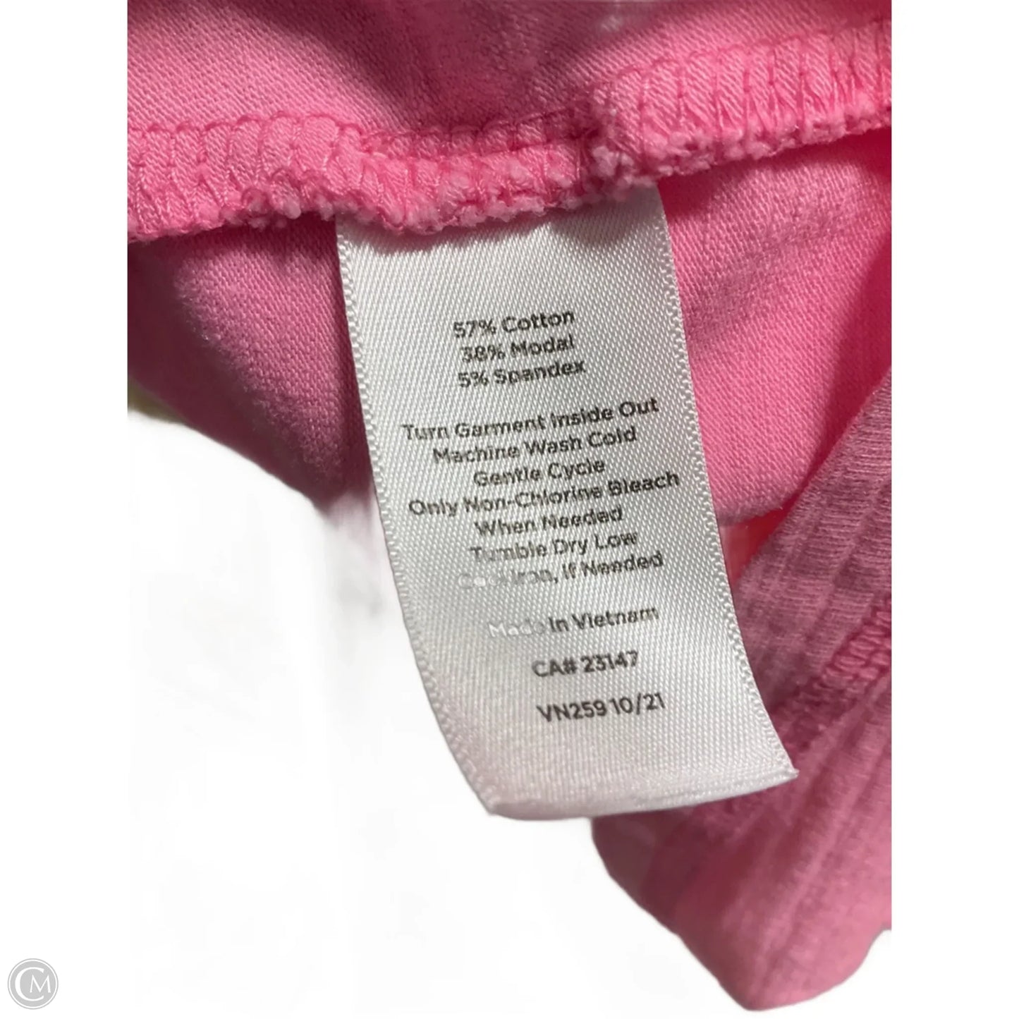 Top Short Sleeve By Talbots In Pink, Size: Xl