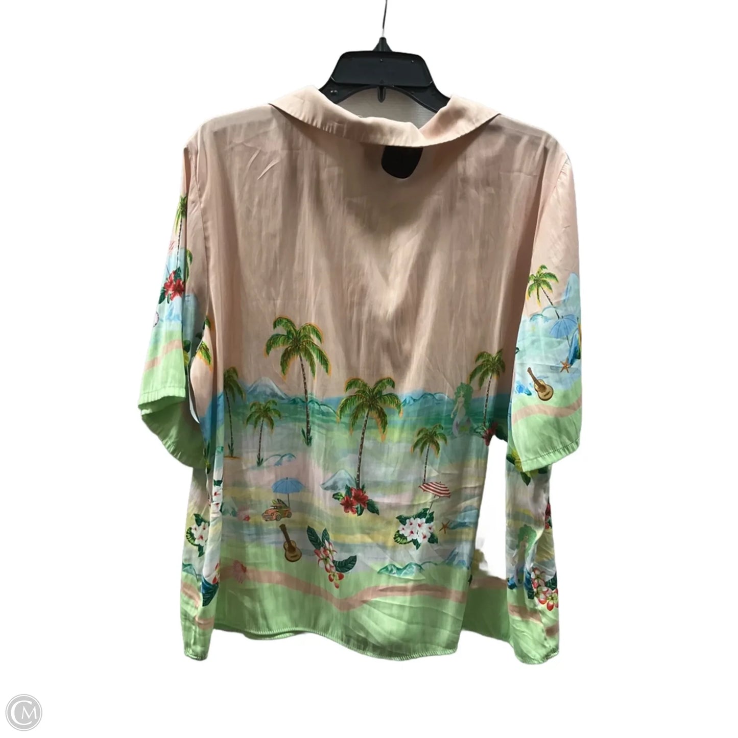 Top Short Sleeve By Rachel Zoe In Tropical Print, Size: Xl