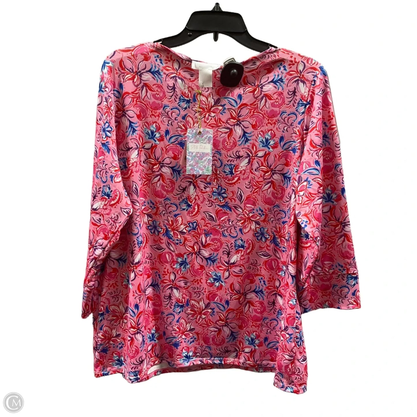 Top Long Sleeve By Stella Parker In Blue & Pink, Size: Xl