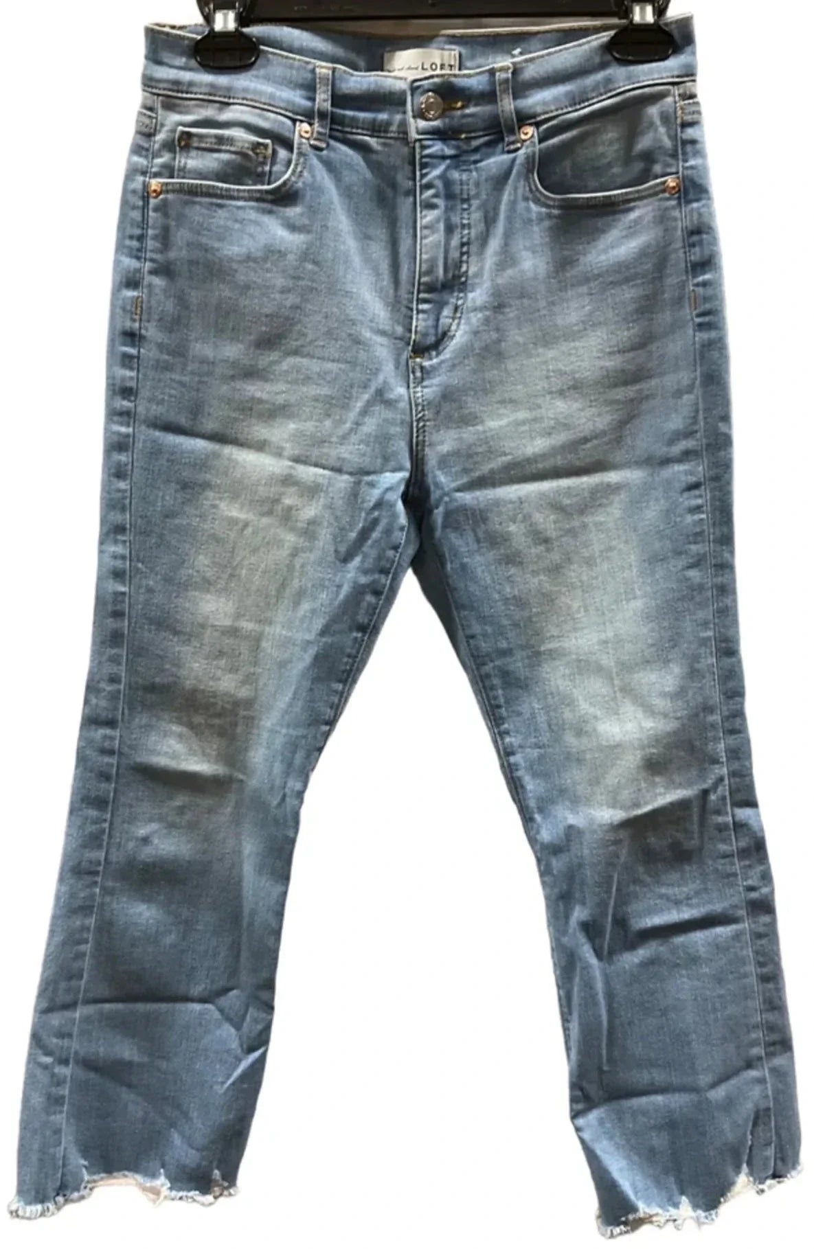 Jeans Cropped By Loft In Blue, Size: 4