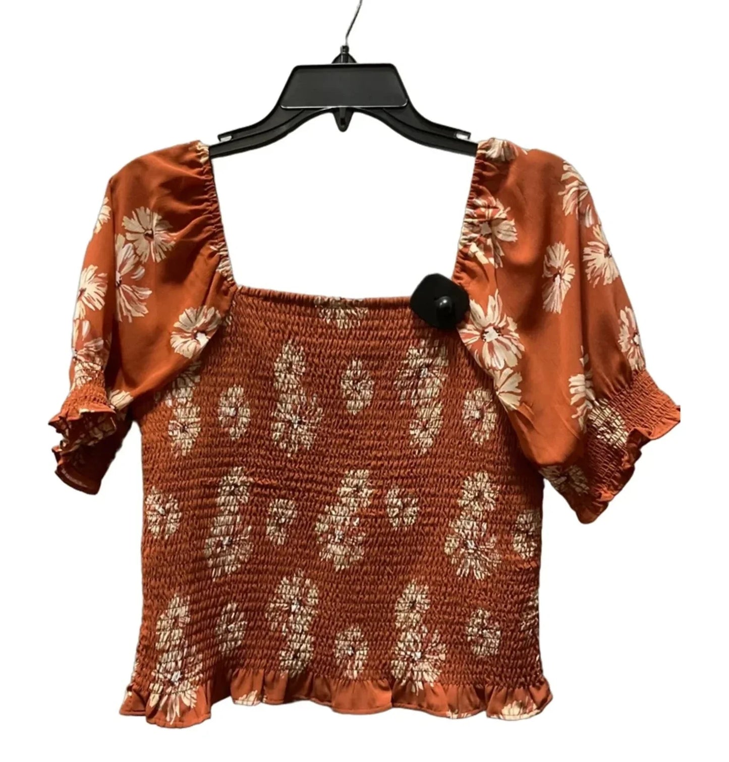 Top Short Sleeve By Madewell In Orange, Size: S