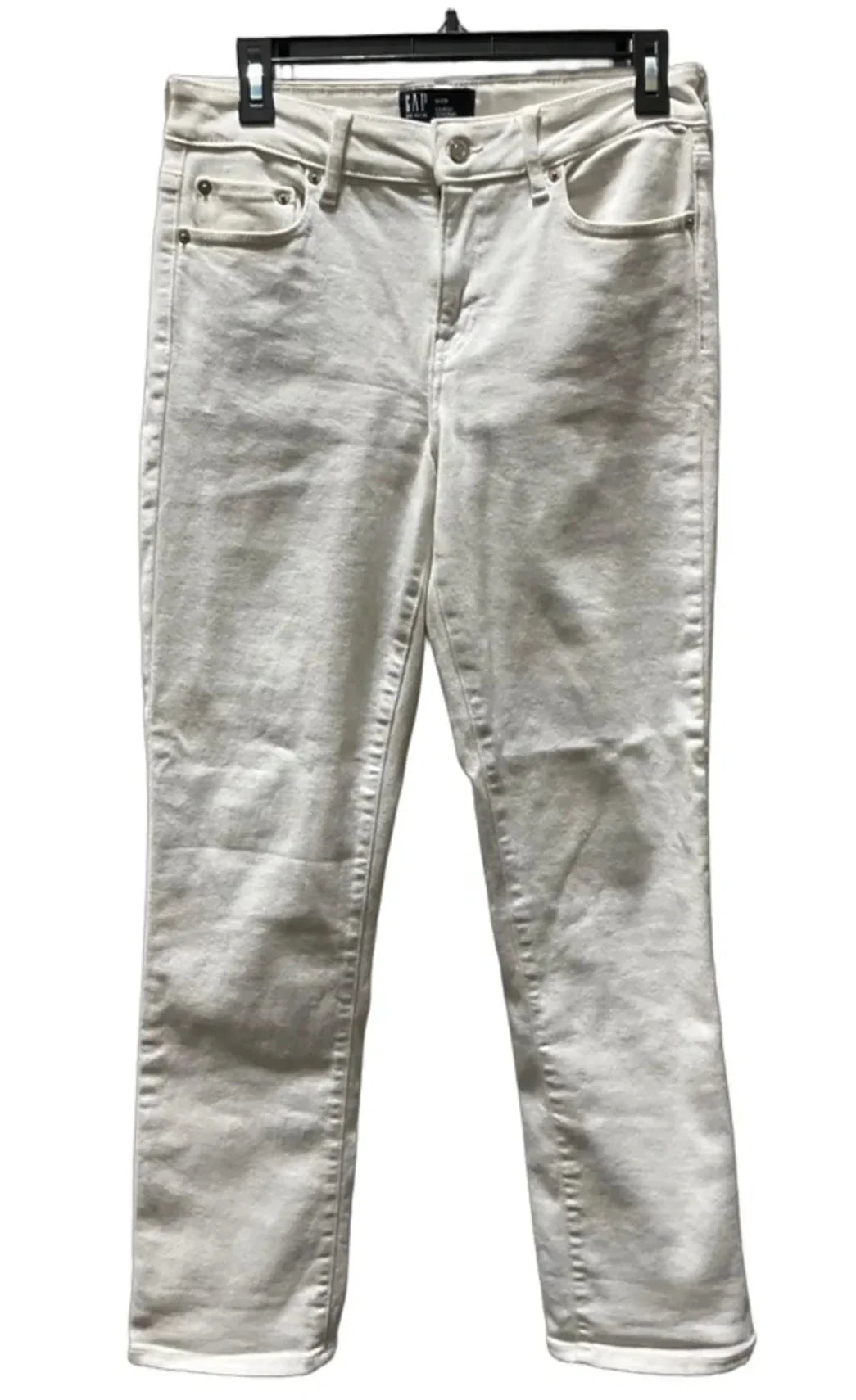 Jeans Straight By Gap In White, Size: 8