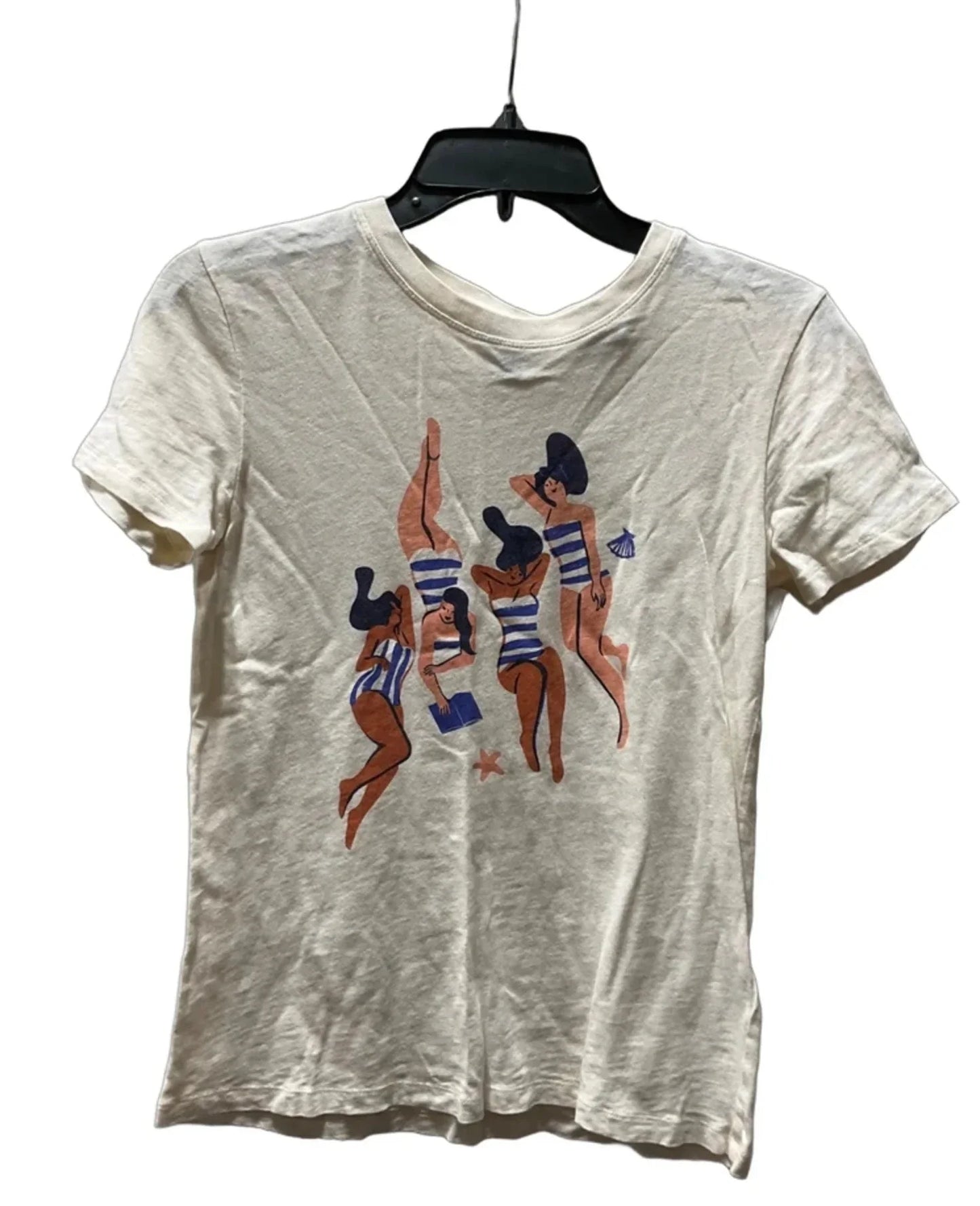 Top Short Sleeve By J. Crew In Beige, Size: S