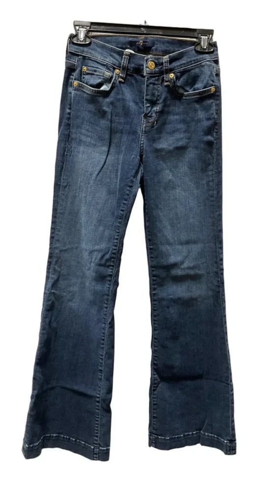Jeans Wide Leg By 7 For All Mankind In Blue, Size: 2