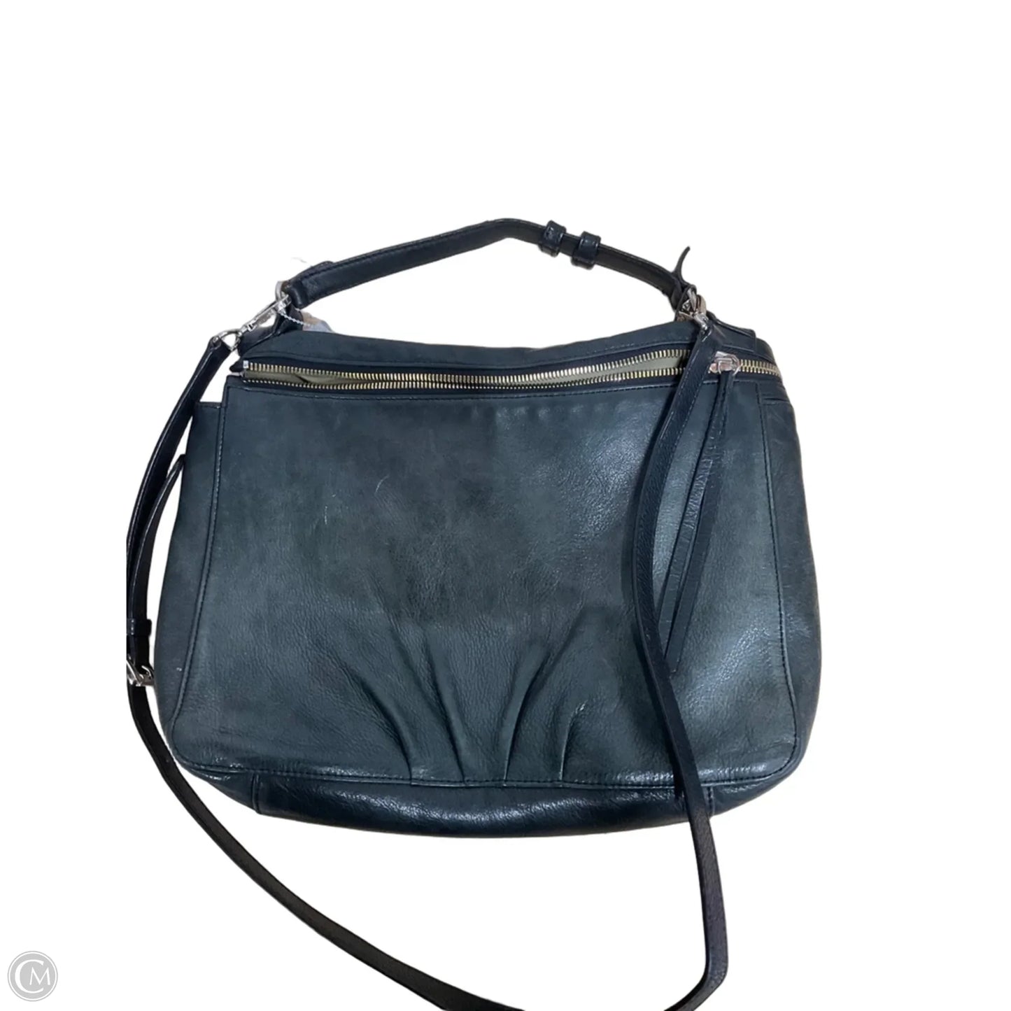 Handbag Leather By Margot, Size: Medium