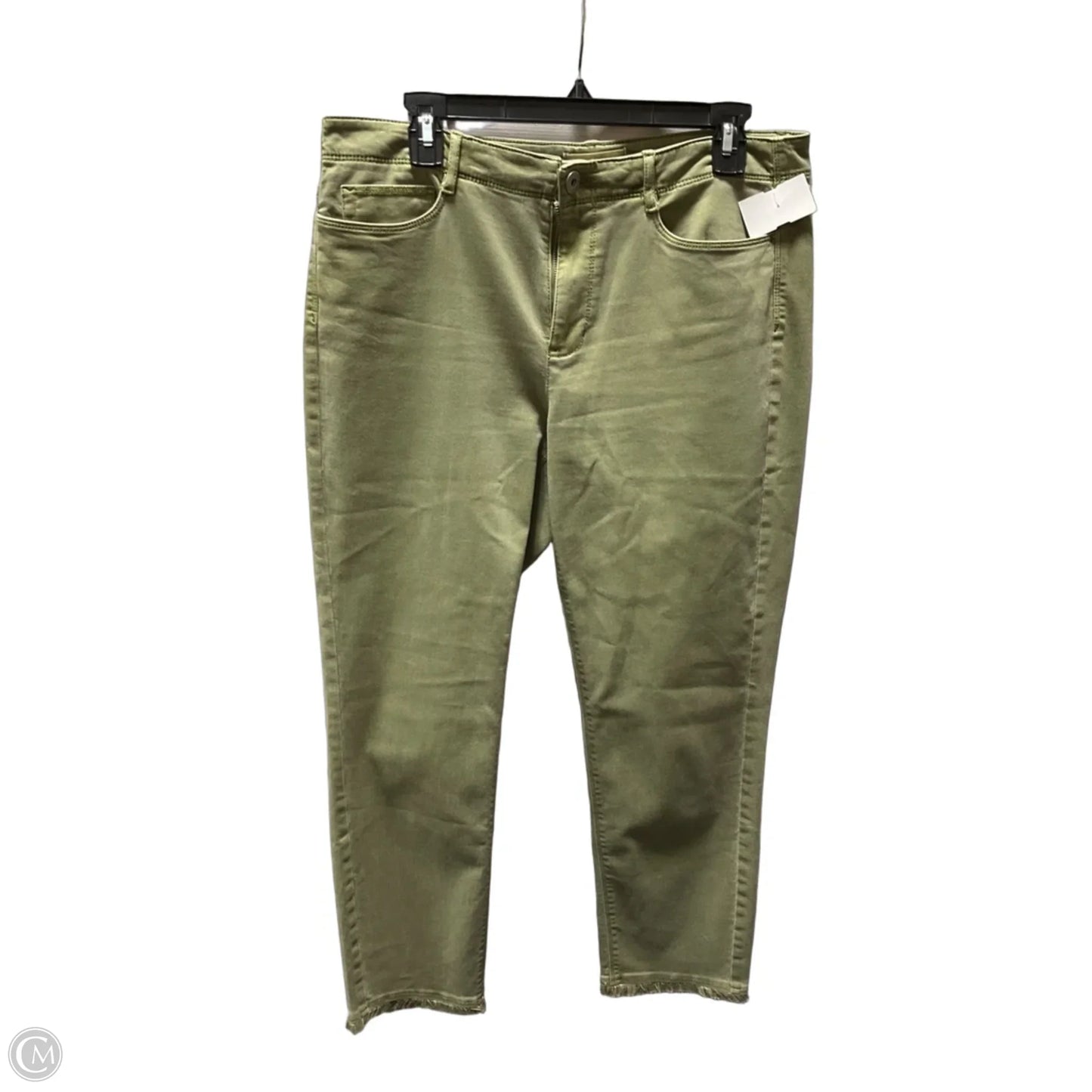 Jeans Cropped By J. Jill In Green, Size: 10