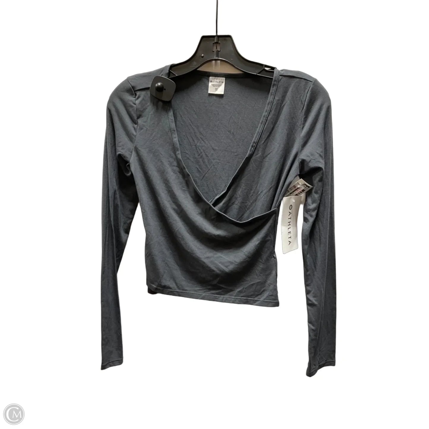 Athletic Top Long Sleeve Crewneck By Athleta In Grey, Size: Xxs