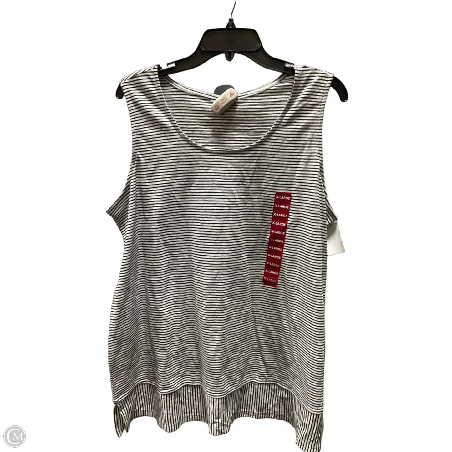 Top Sleeveless By Lands End In Striped Pattern, Size: Xl