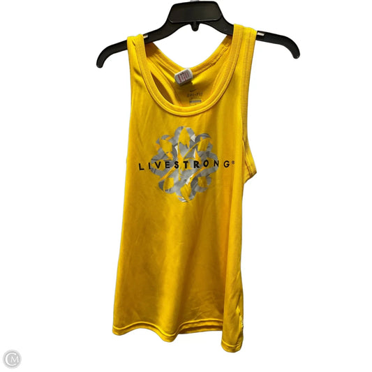 Athletic Tank Top By Nike Apparel In Yellow, Size: M