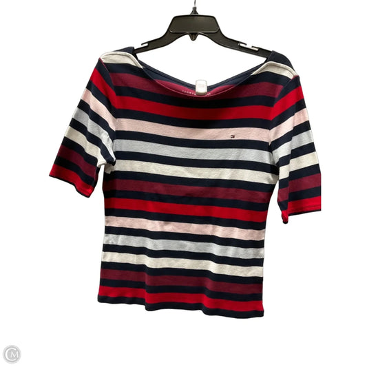 Top Short Sleeve By Tommy Hilfiger In Striped Pattern, Size: L
