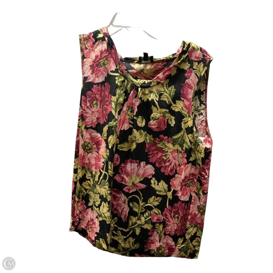Top Short Sleeve By Talbots In Floral Print, Size: L