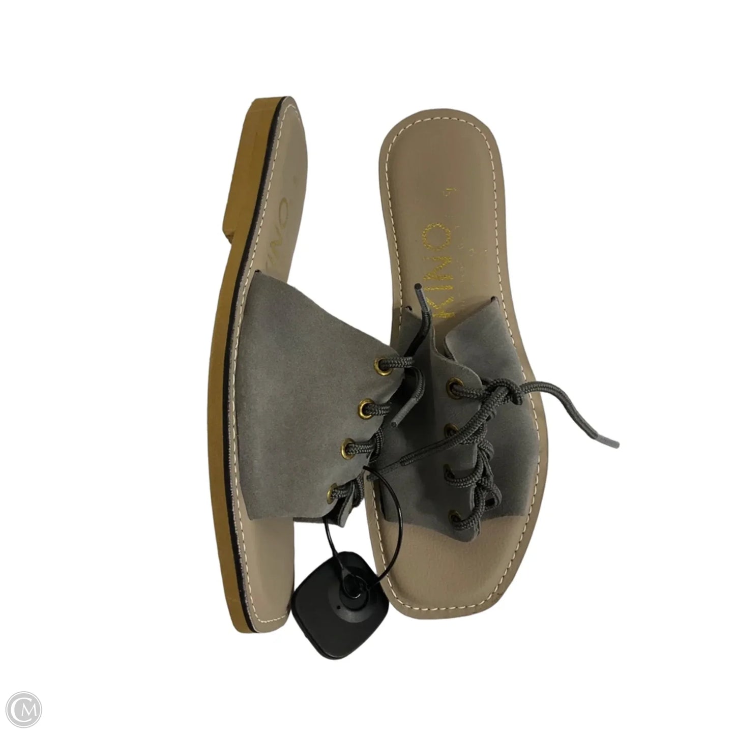 Sandals Flats By Clothes Mentor In Grey, Size: 9