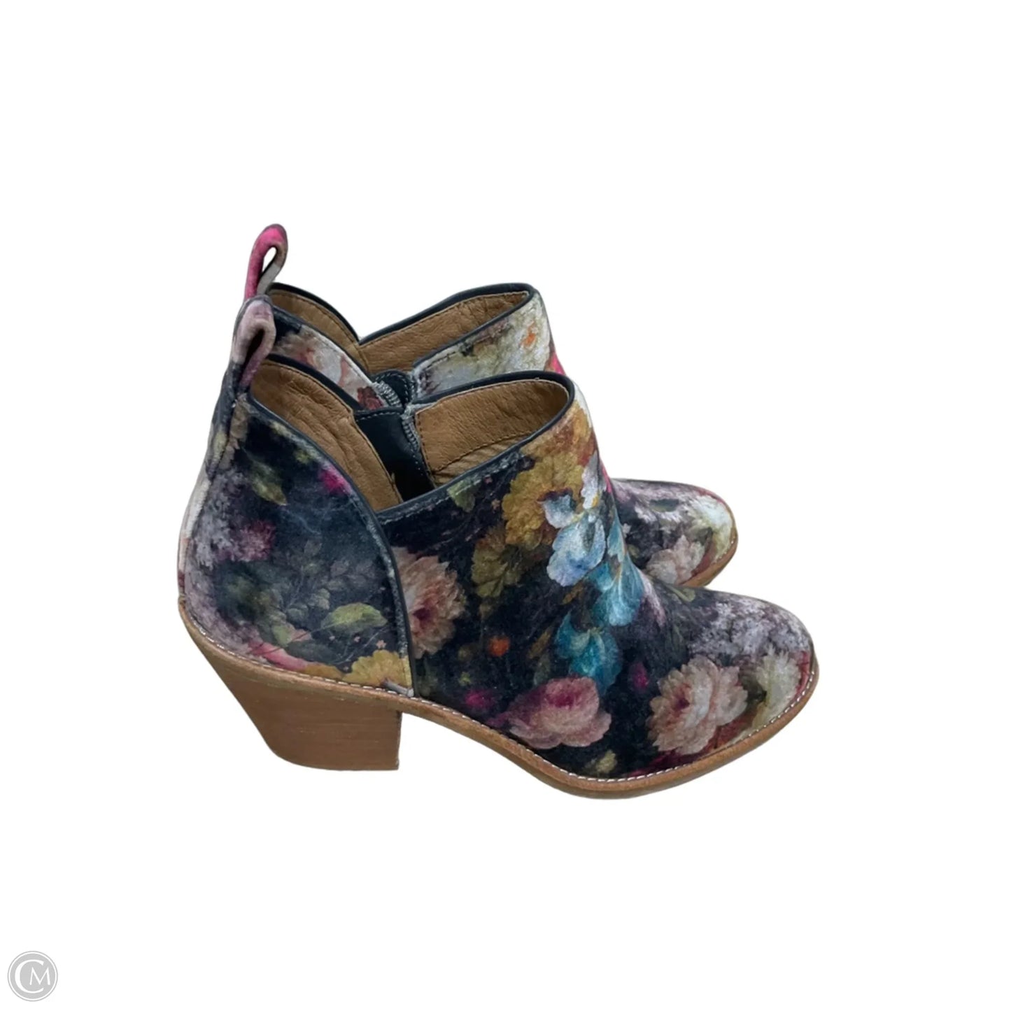 Boots Ankle Heels By Sofft In Floral Print, Size: 8