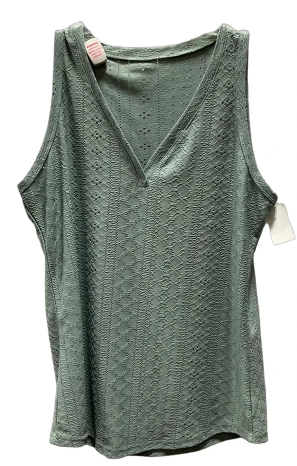 Top Sleeveless By Cmf In Green, Size: L