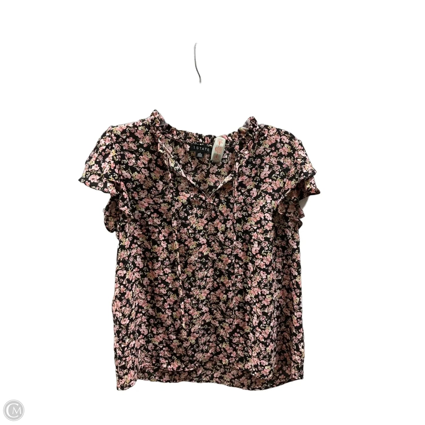 Top Short Sleeve By 1.state In Floral Print, Size: M