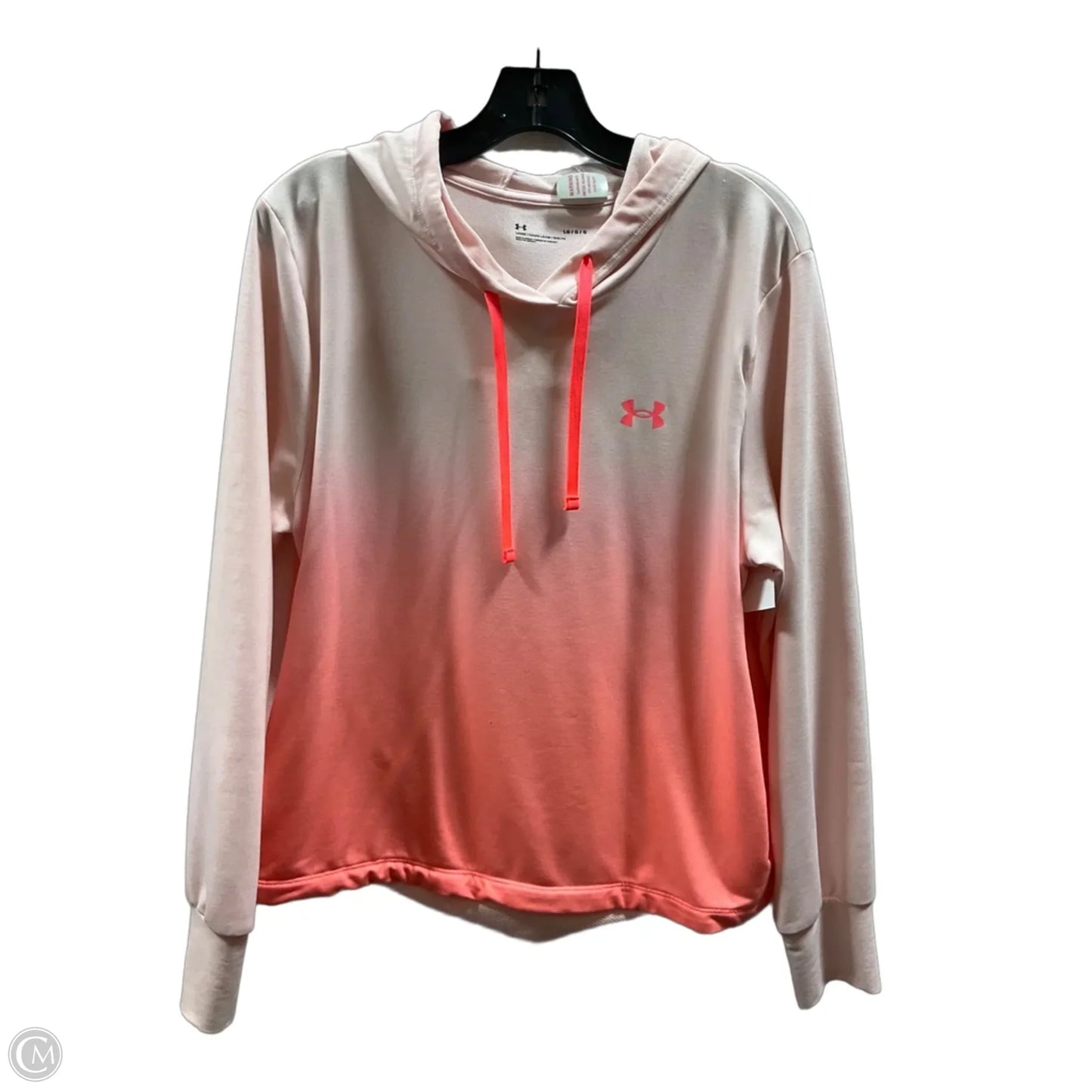Athletic Sweatshirt Hoodie By Under Armour In Orange, Size: L