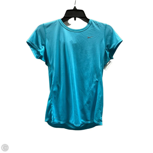 Athletic Top Short Sleeve By Nike Apparel In Aqua, Size: M