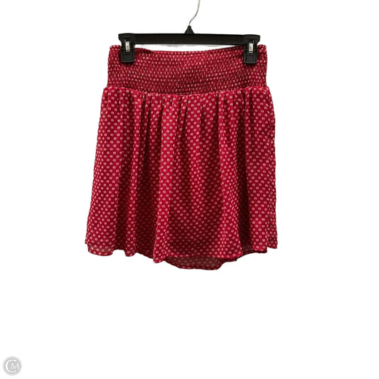 Skirt Midi By Old Navy In Red & White, Size: S