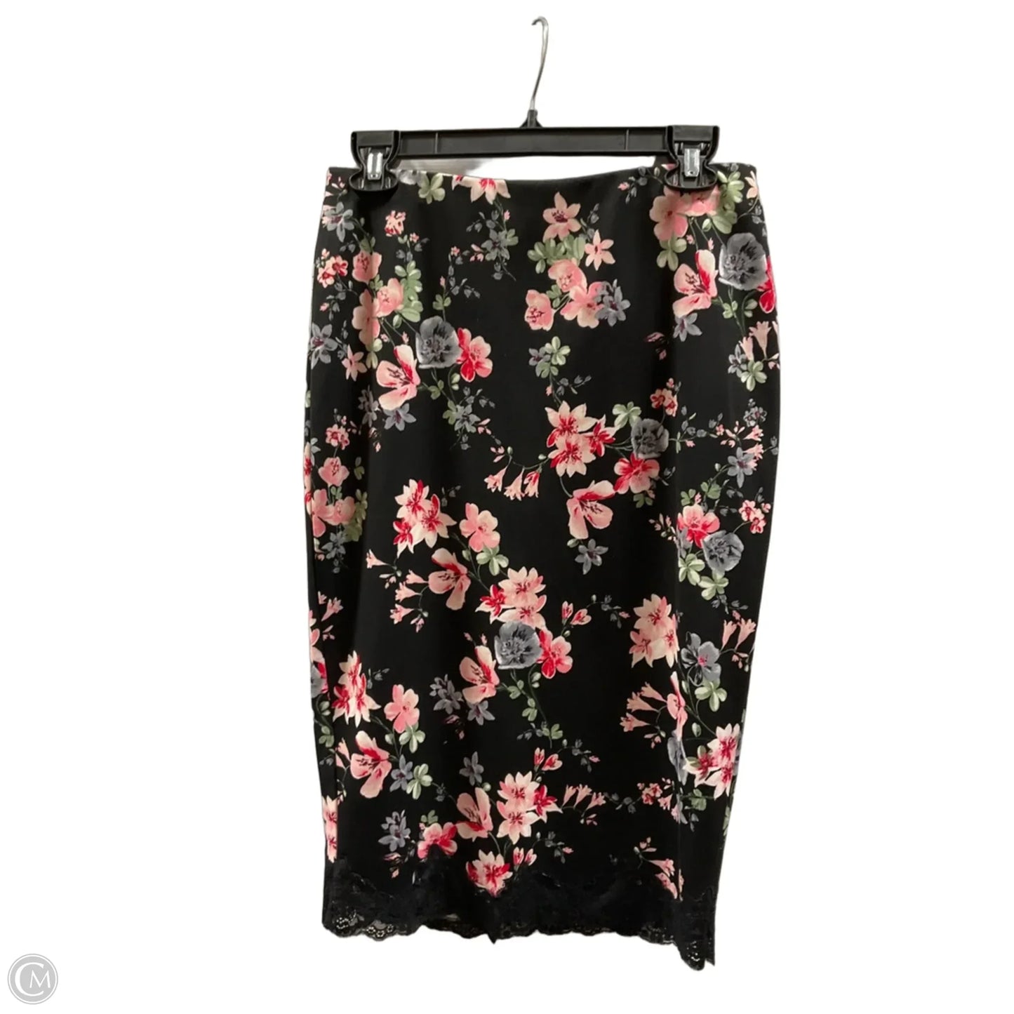 Skirt Midi By Express In Floral Print, Size: 8