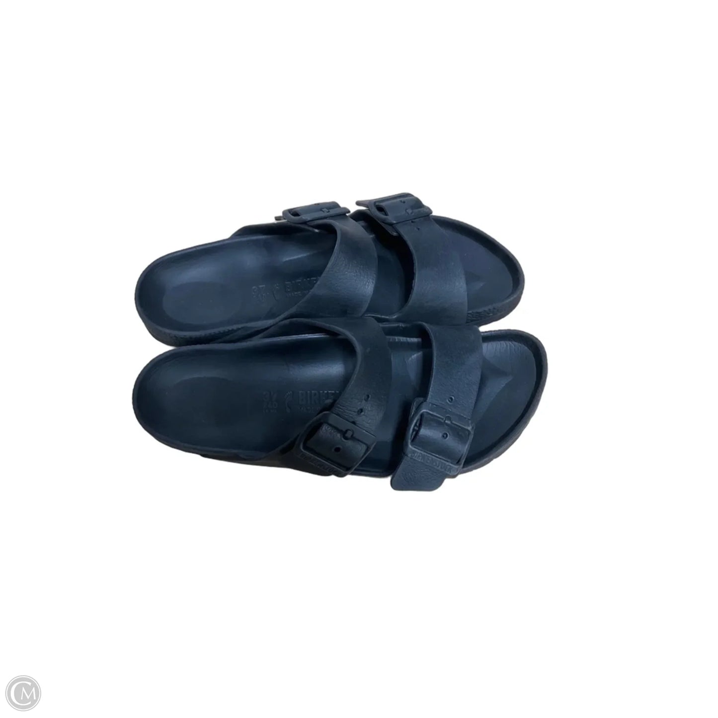 Sandals Flats By Birkenstock In Black, Size: 6