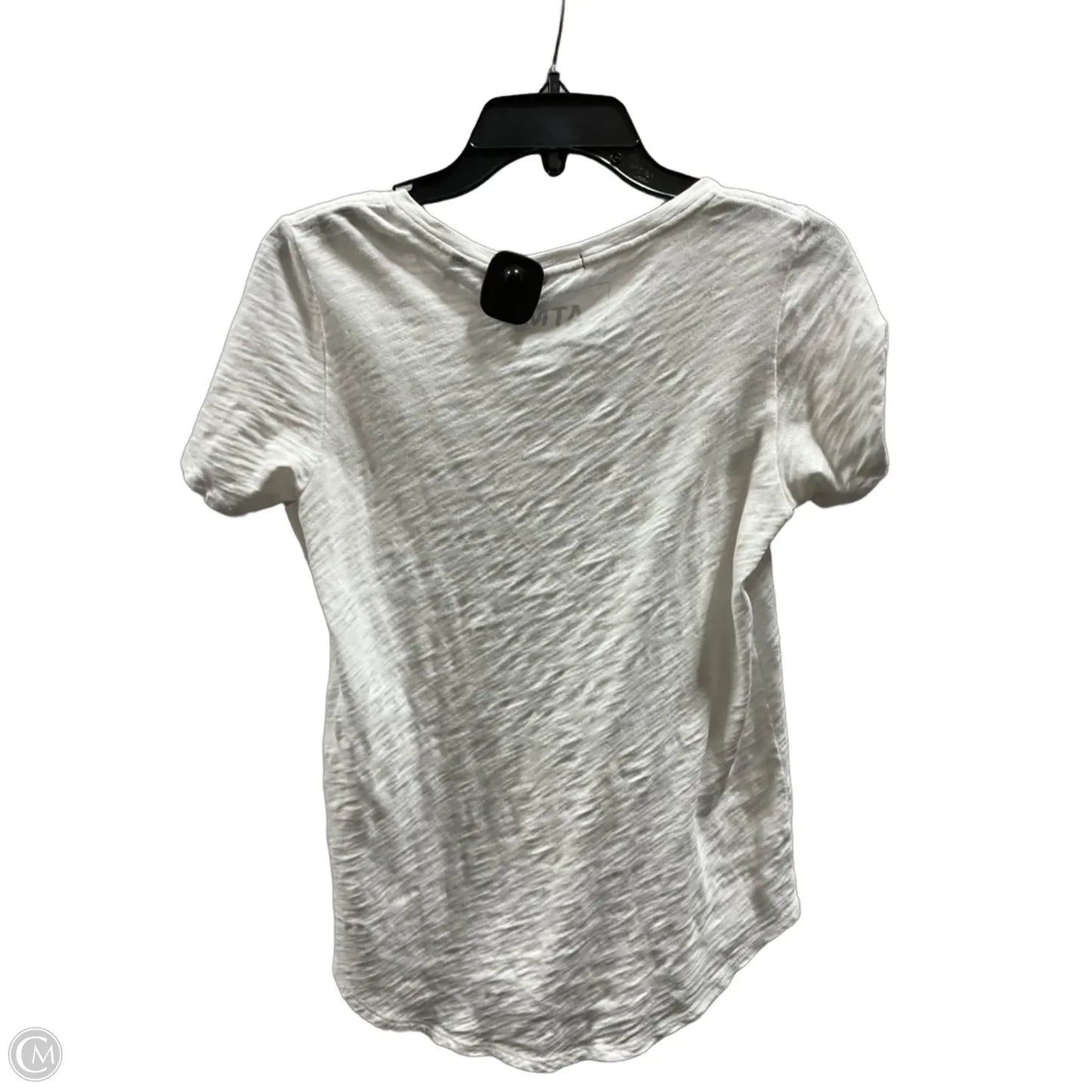 Top Short Sleeve By Atm In Cream, Size: S