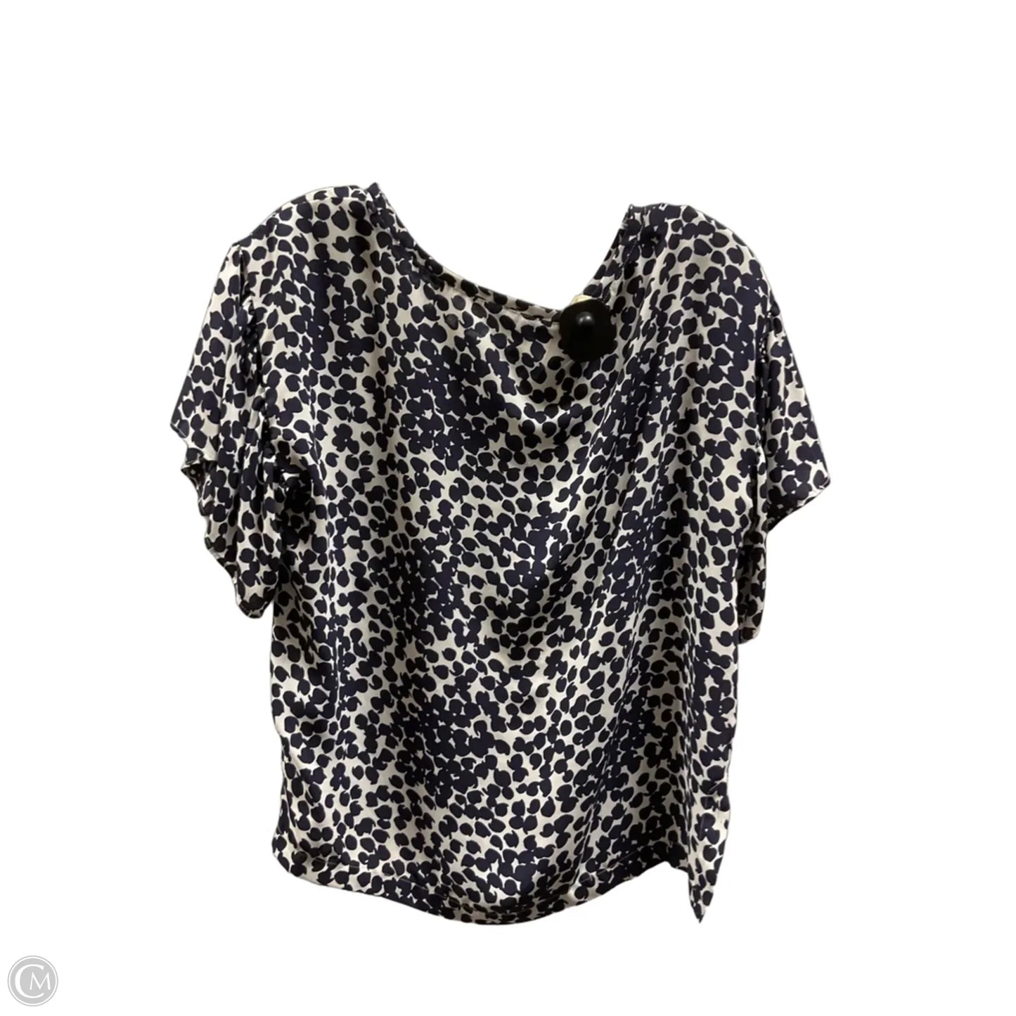 Top Short Sleeve By Loft In Blue & White, Size: S