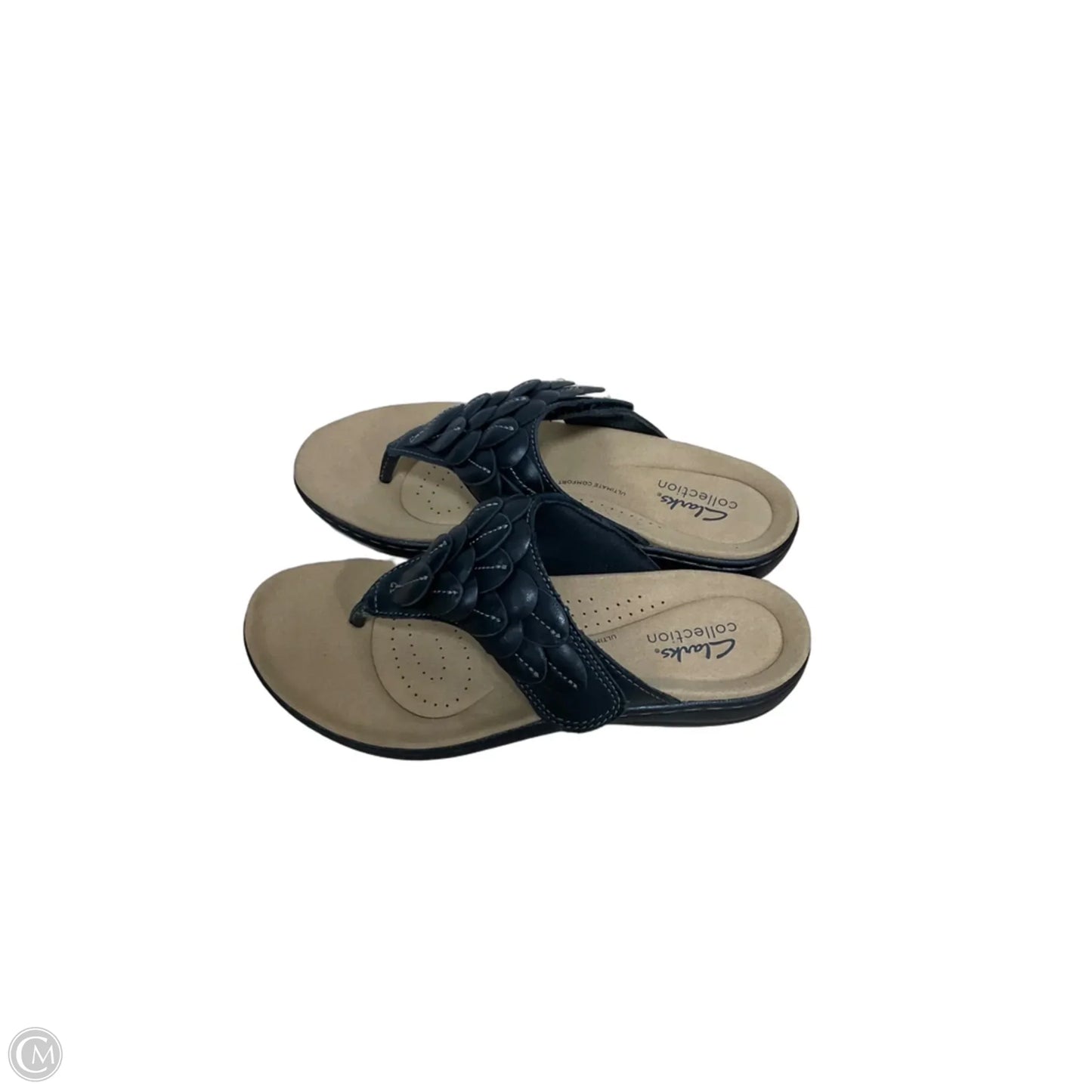 Sandals Flats By Clarks In Black, Size: 6.5